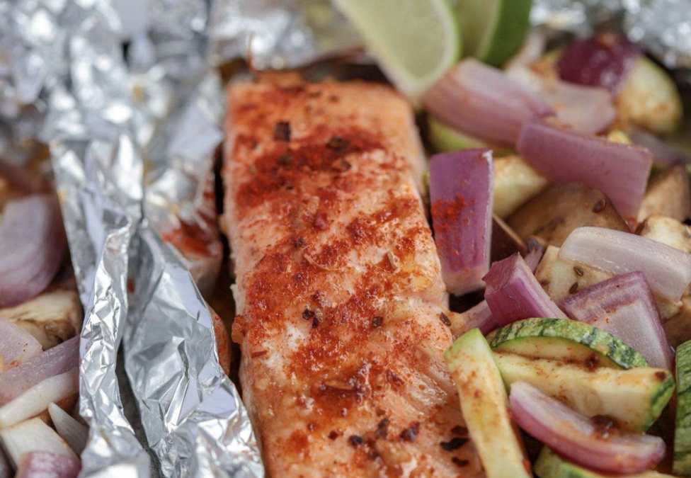 Grilled Honey & Chipotle Salmon Foil Packets
